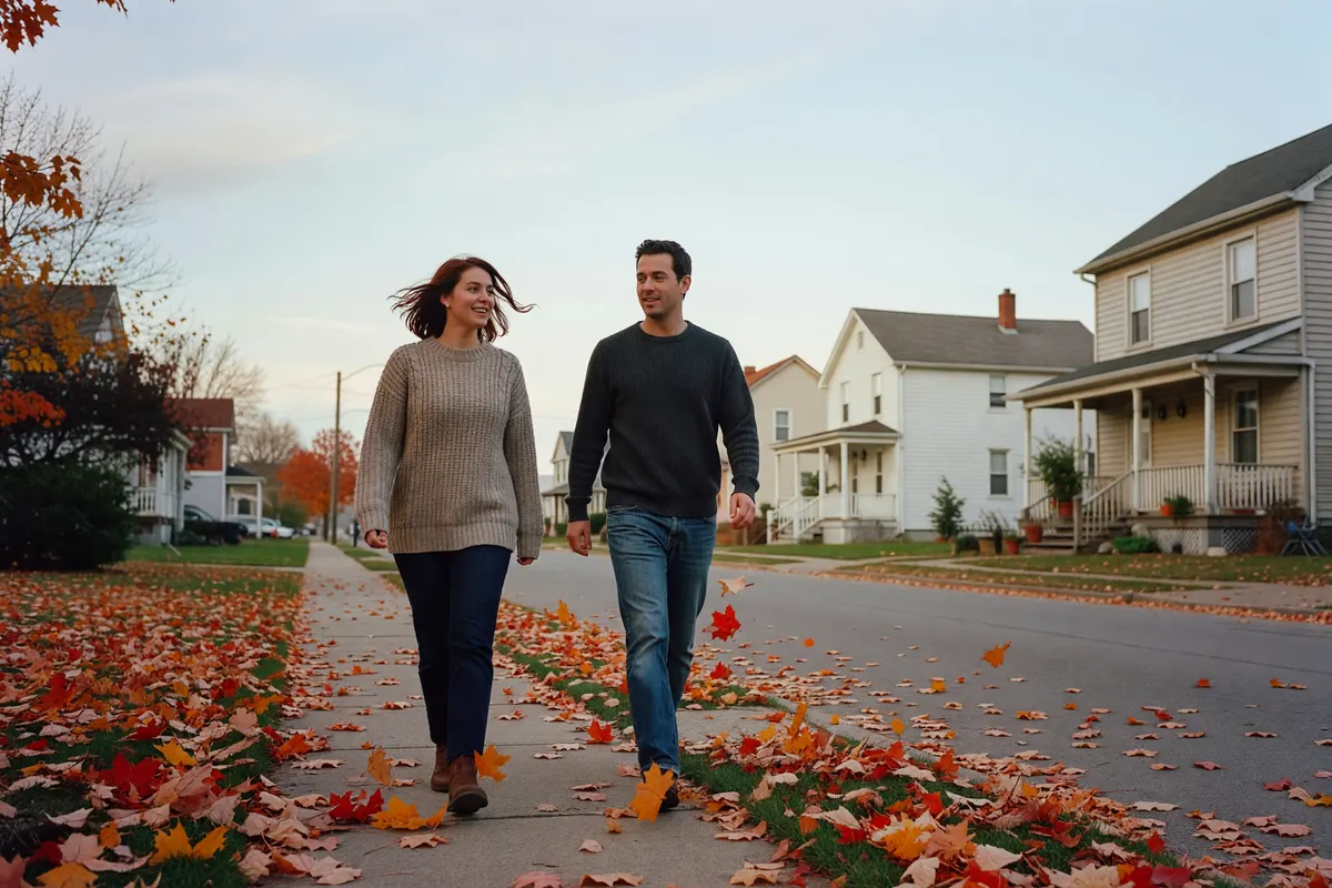 our morning walk down the block