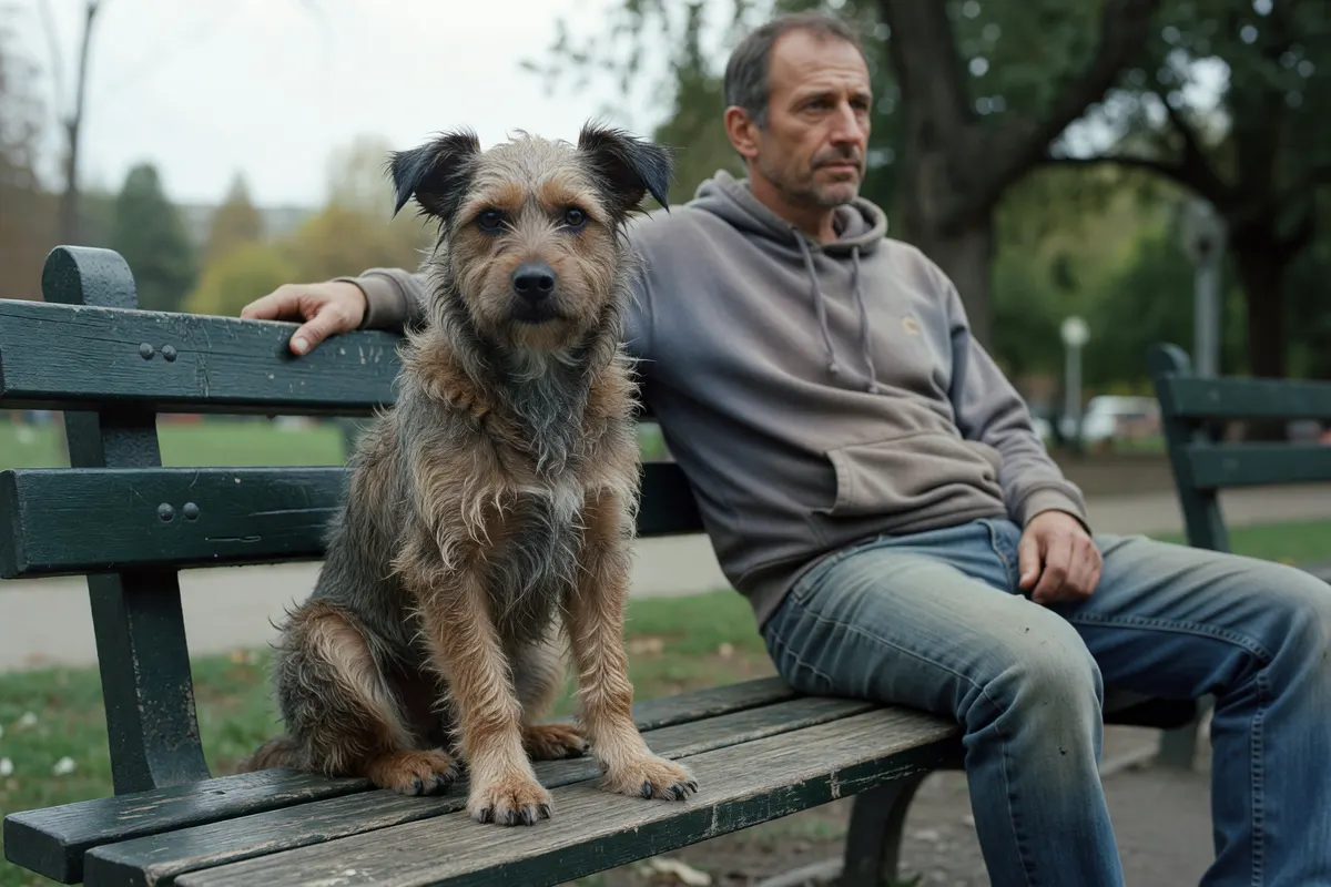 quick snap of carl's dog on the bench