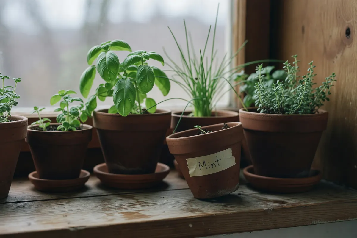 our sad attempt at herbs