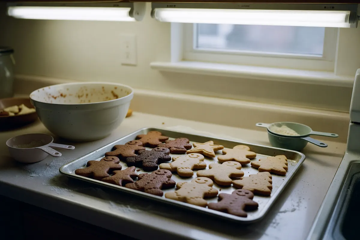 my very mixed results on the cookie tray