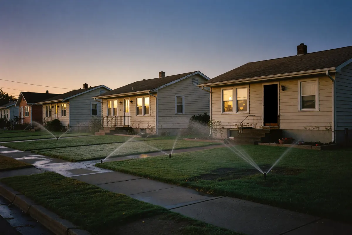 walking past the neighbor’s yard after dinner