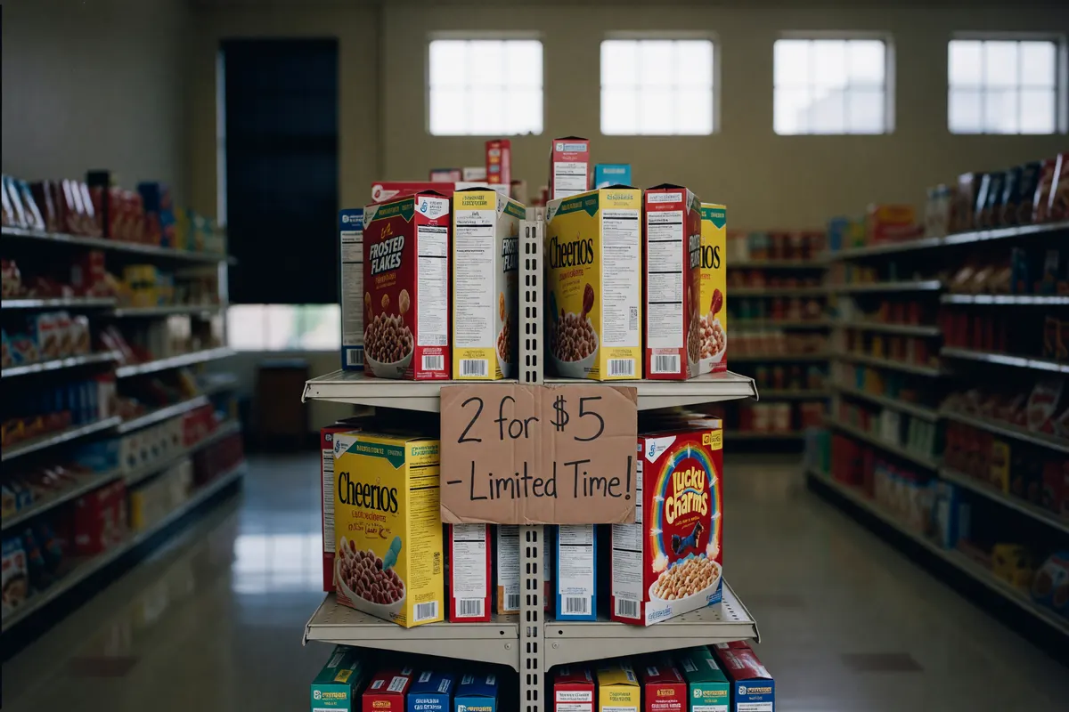 cereal aisle end cap