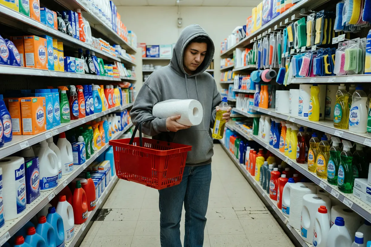 aisle shot with the basket and stuff i grabbed