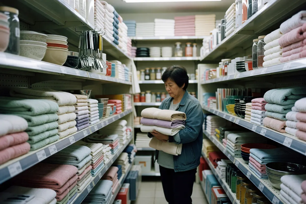 view across the store aisle while shopping