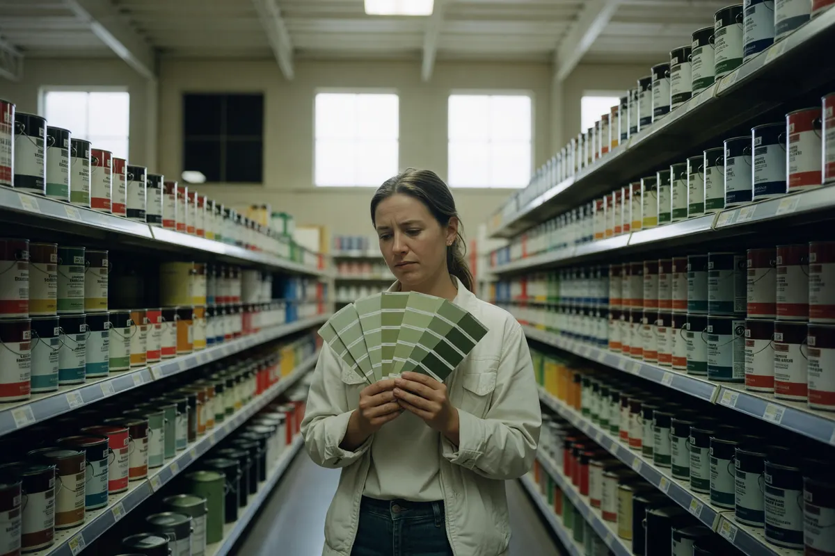 me staring at paint samples like a total weirdo