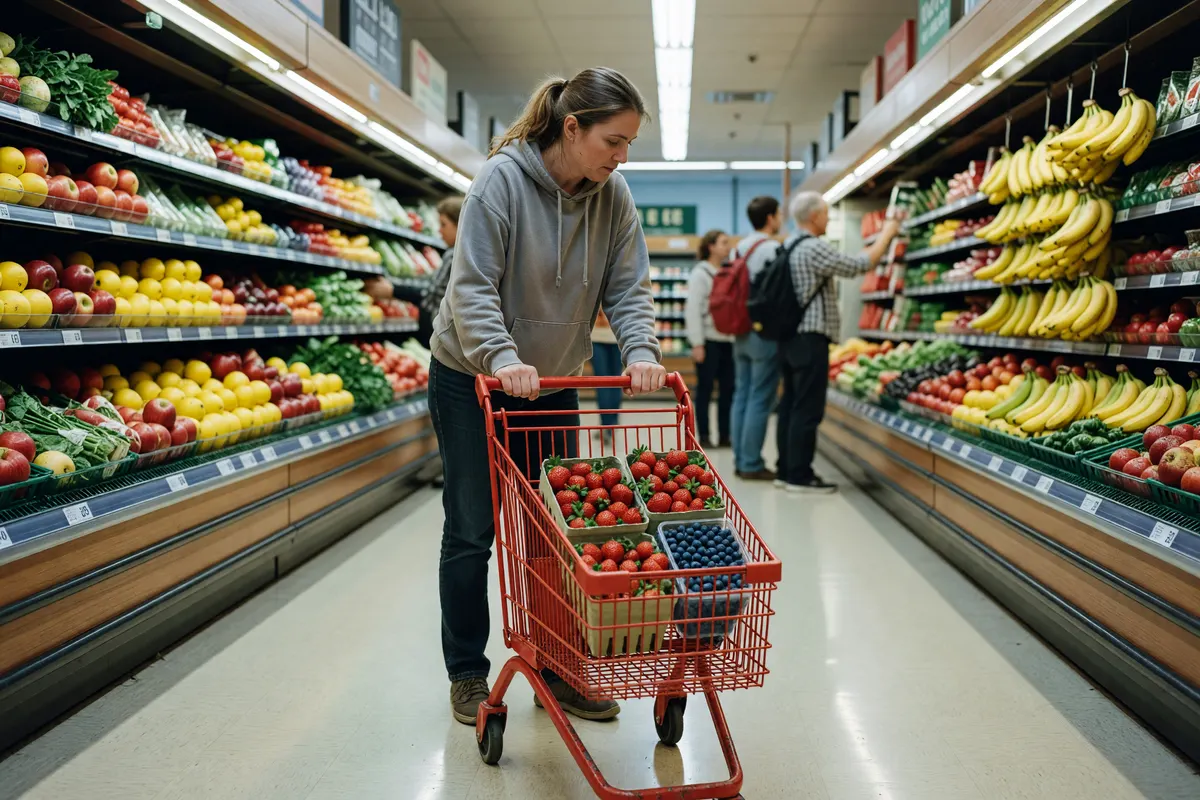 quick snap of the cart near the bananas