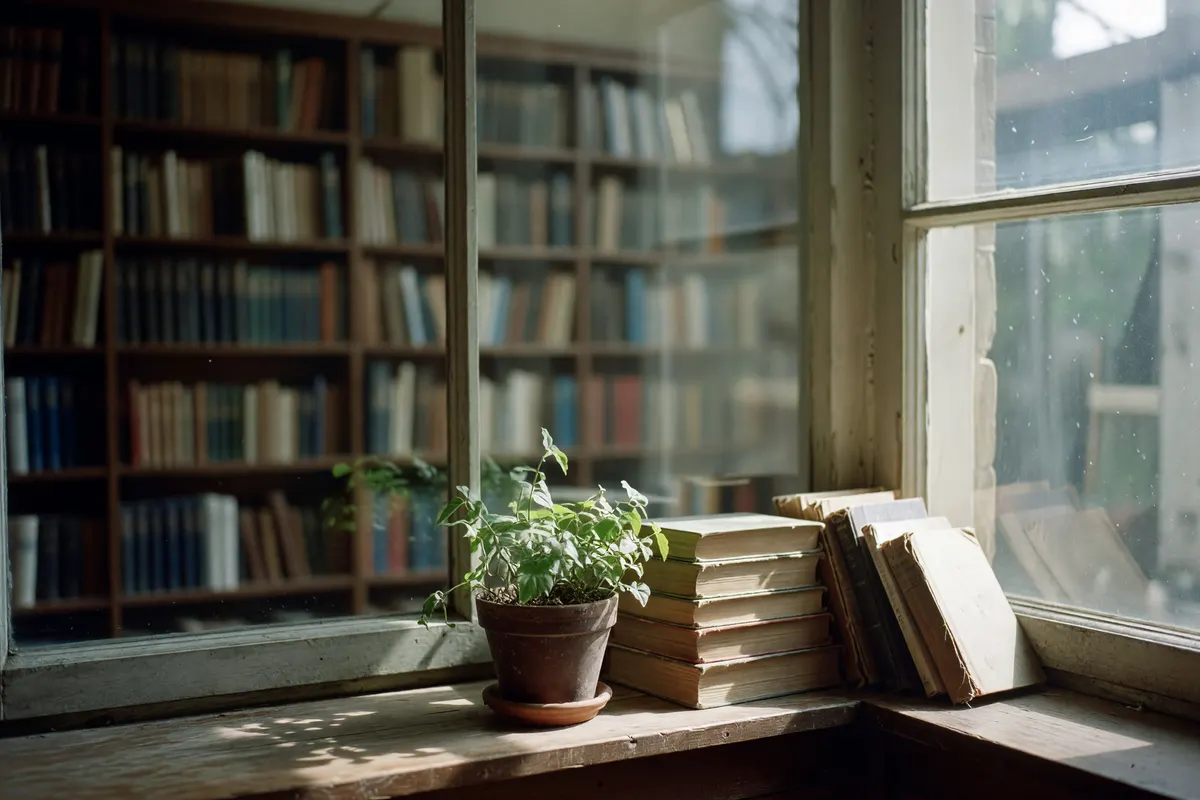 the mirrowleaf book i picked up by the window
