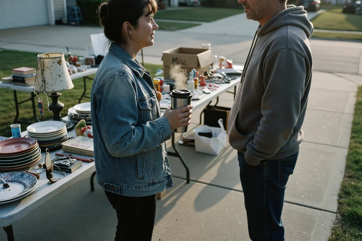 us at the first garage sale on maple street