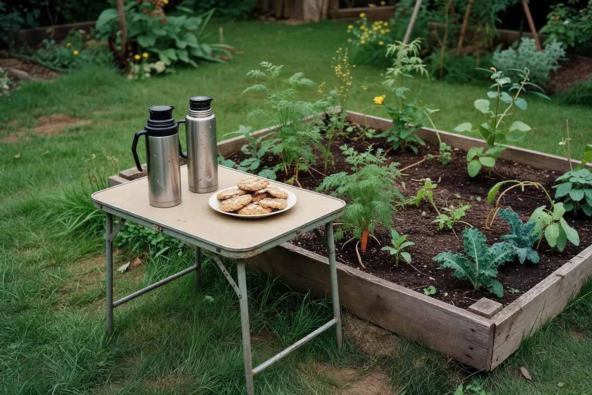 coffee and cookies at the break table