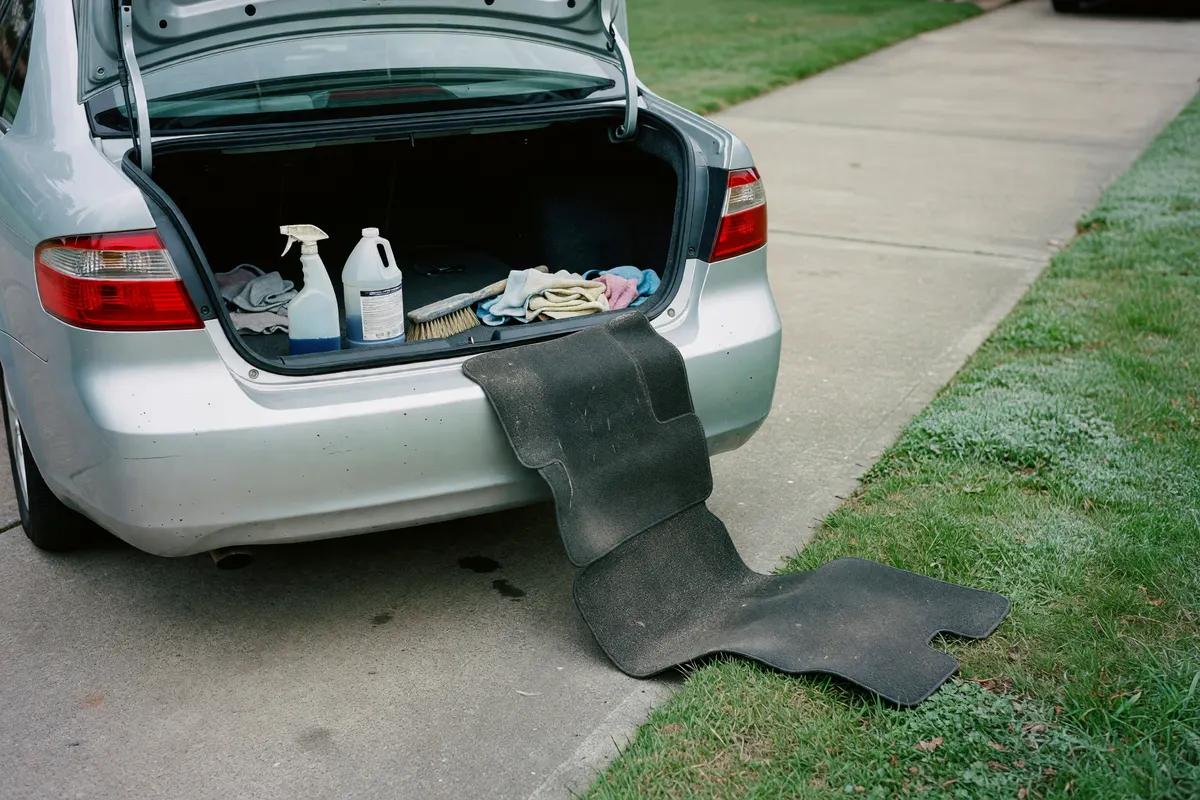trunk open after cleaning