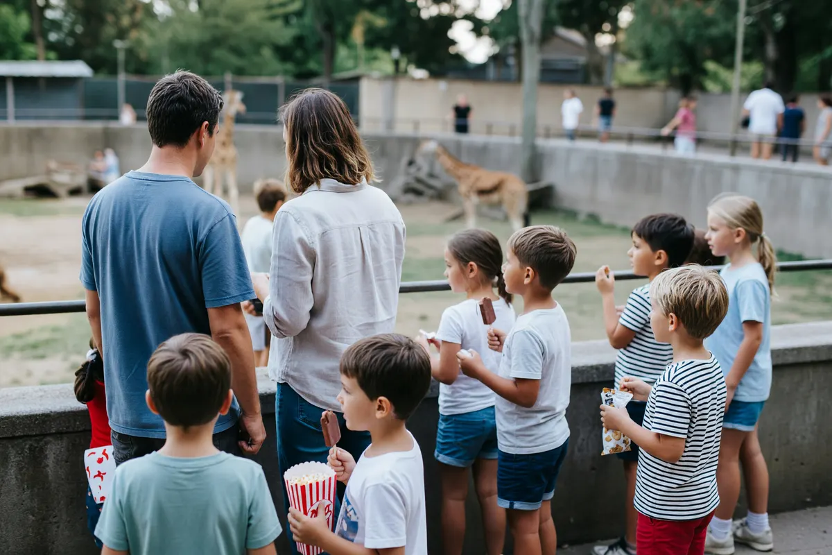 kids near the elephant yard