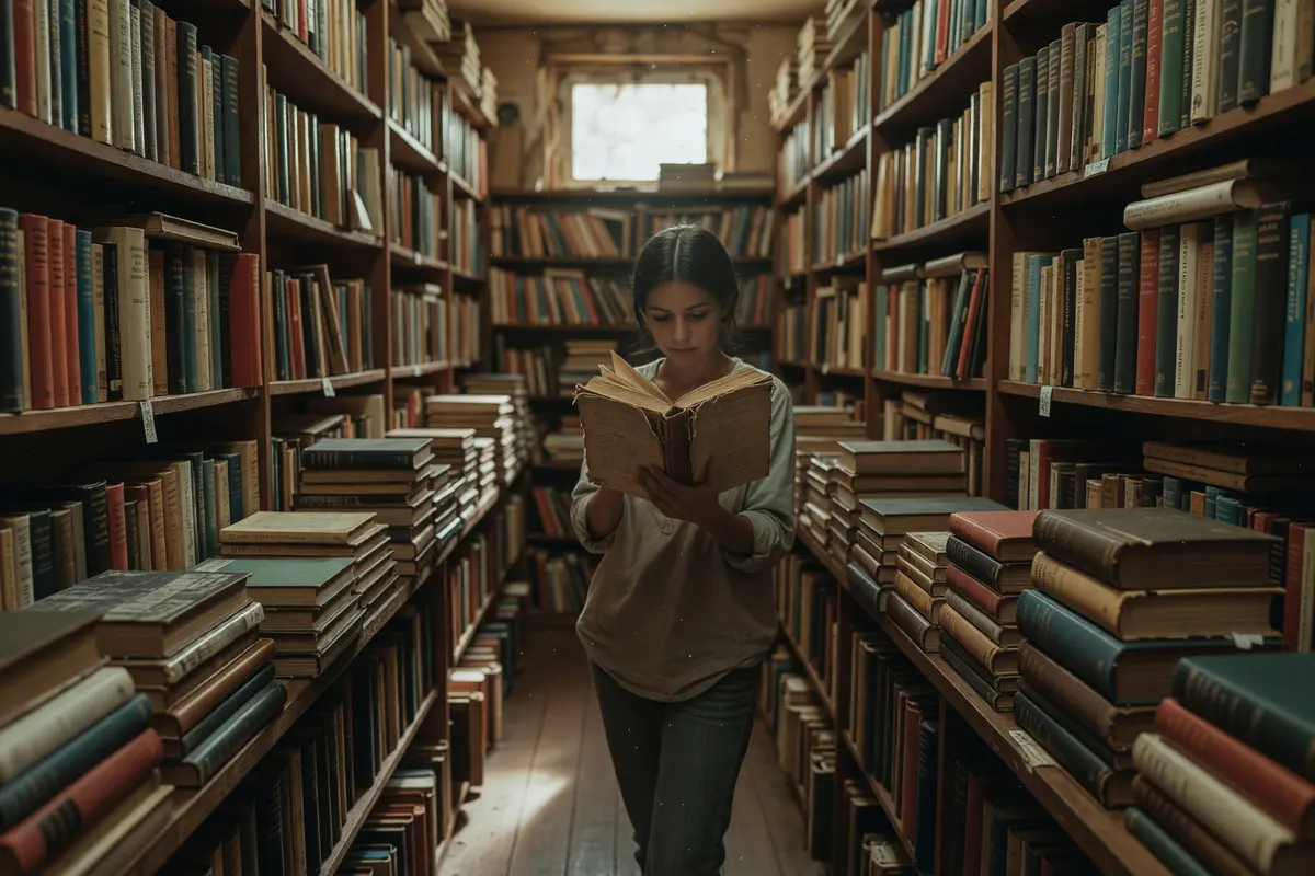 the back corner with all the local history pamphlets and old maps