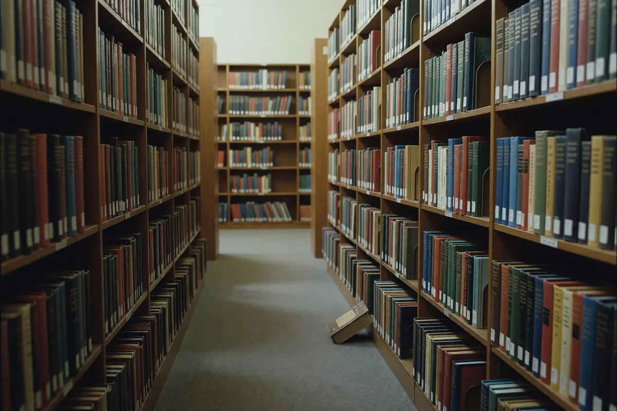 gardening section with a book on the floor