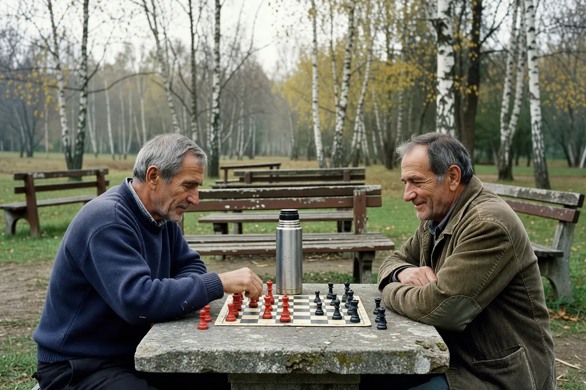 checkers game in the park