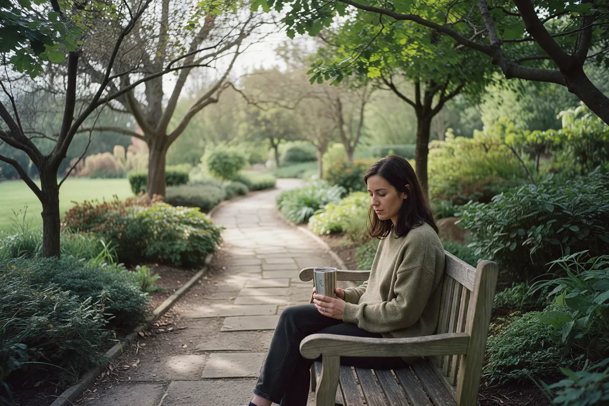 me on the bench by the pond