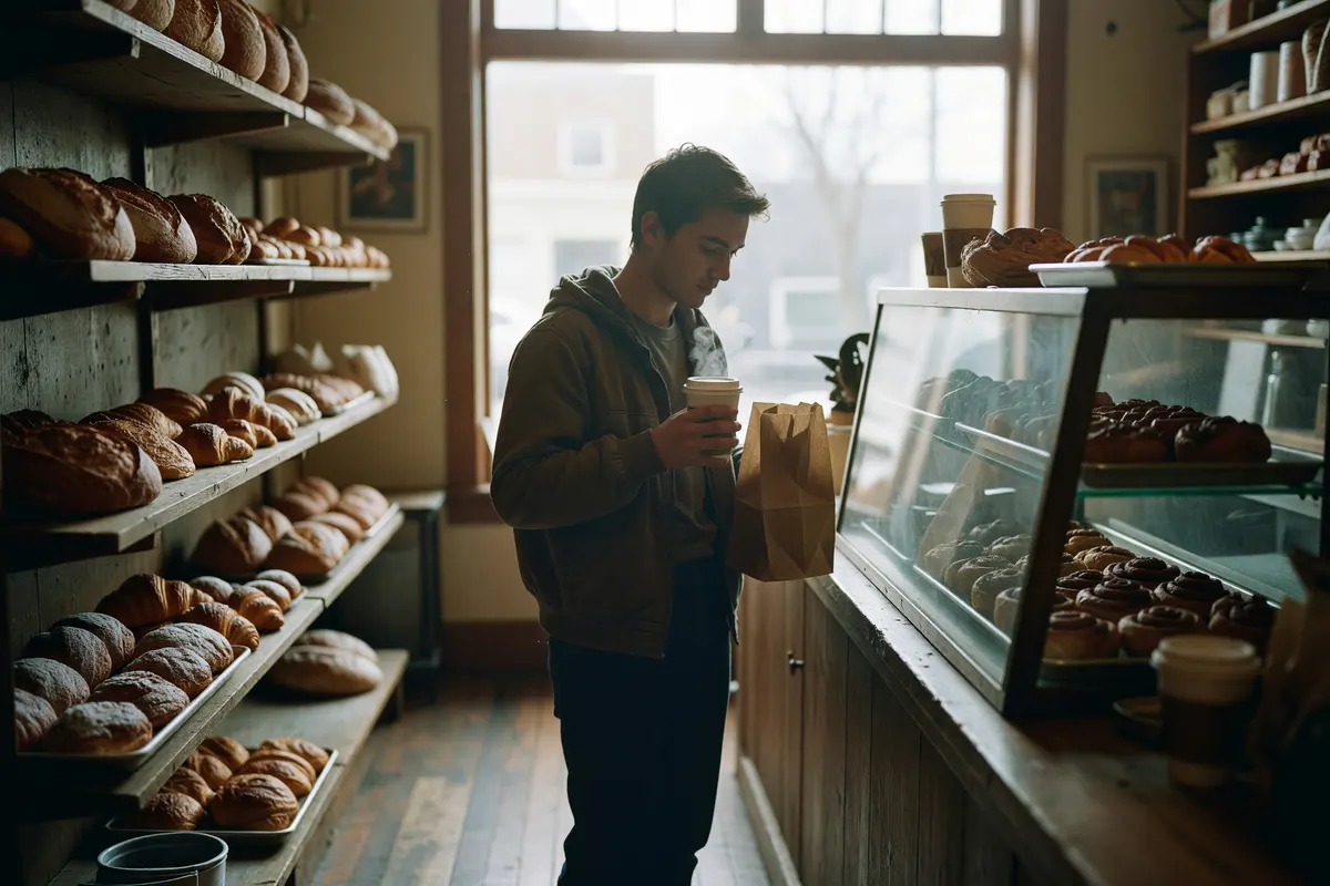me at the counter with my usual order