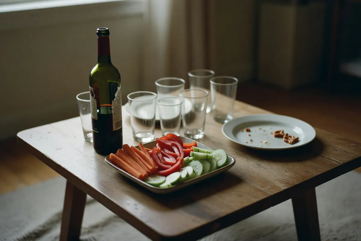 the snack table during the second half of book club