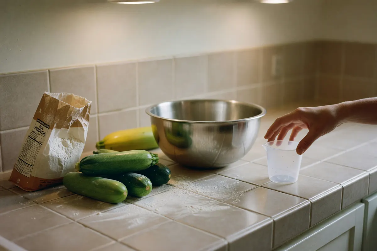 the counter after the first loaves came out of the oven