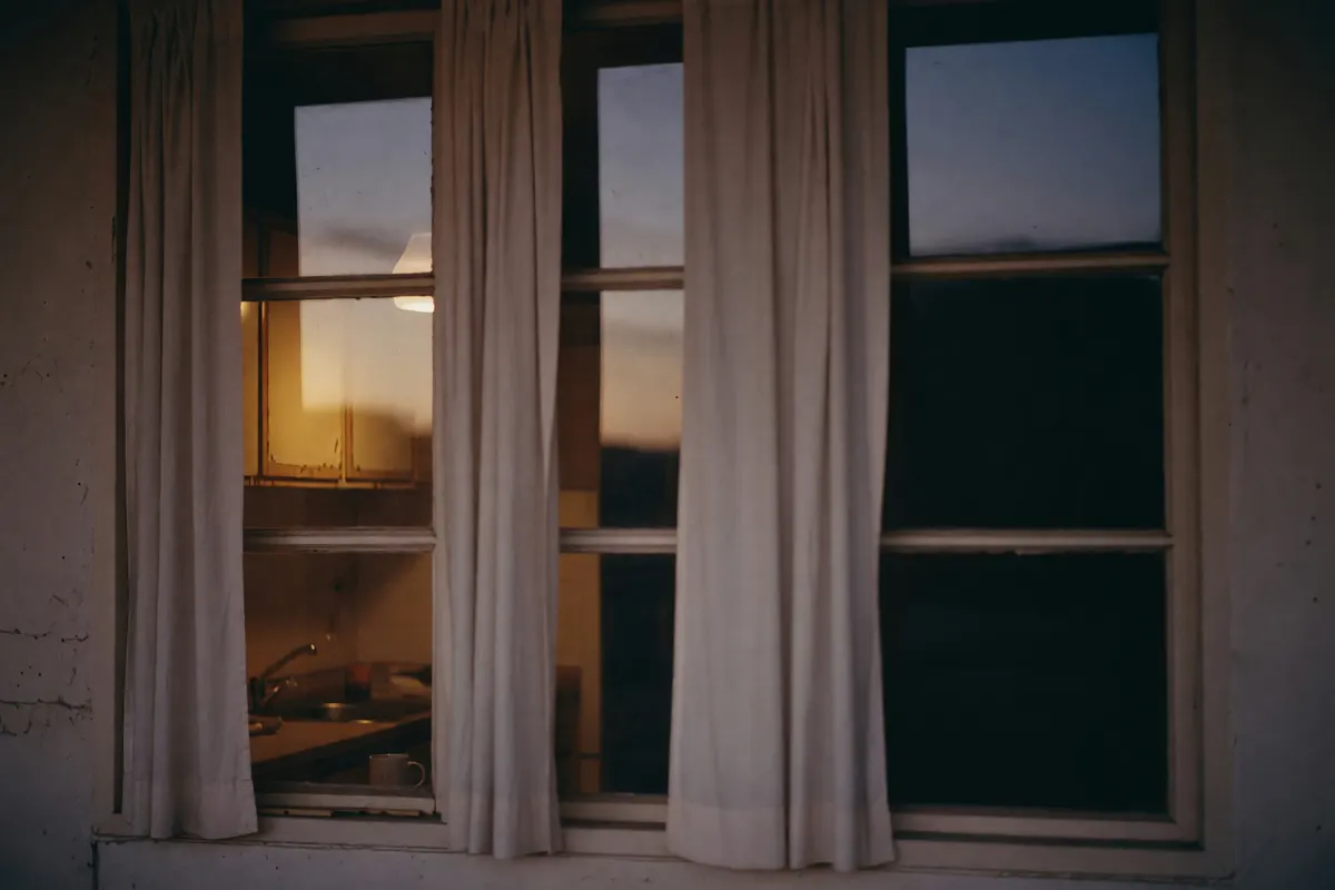 window after dinner, light looks off in one spot