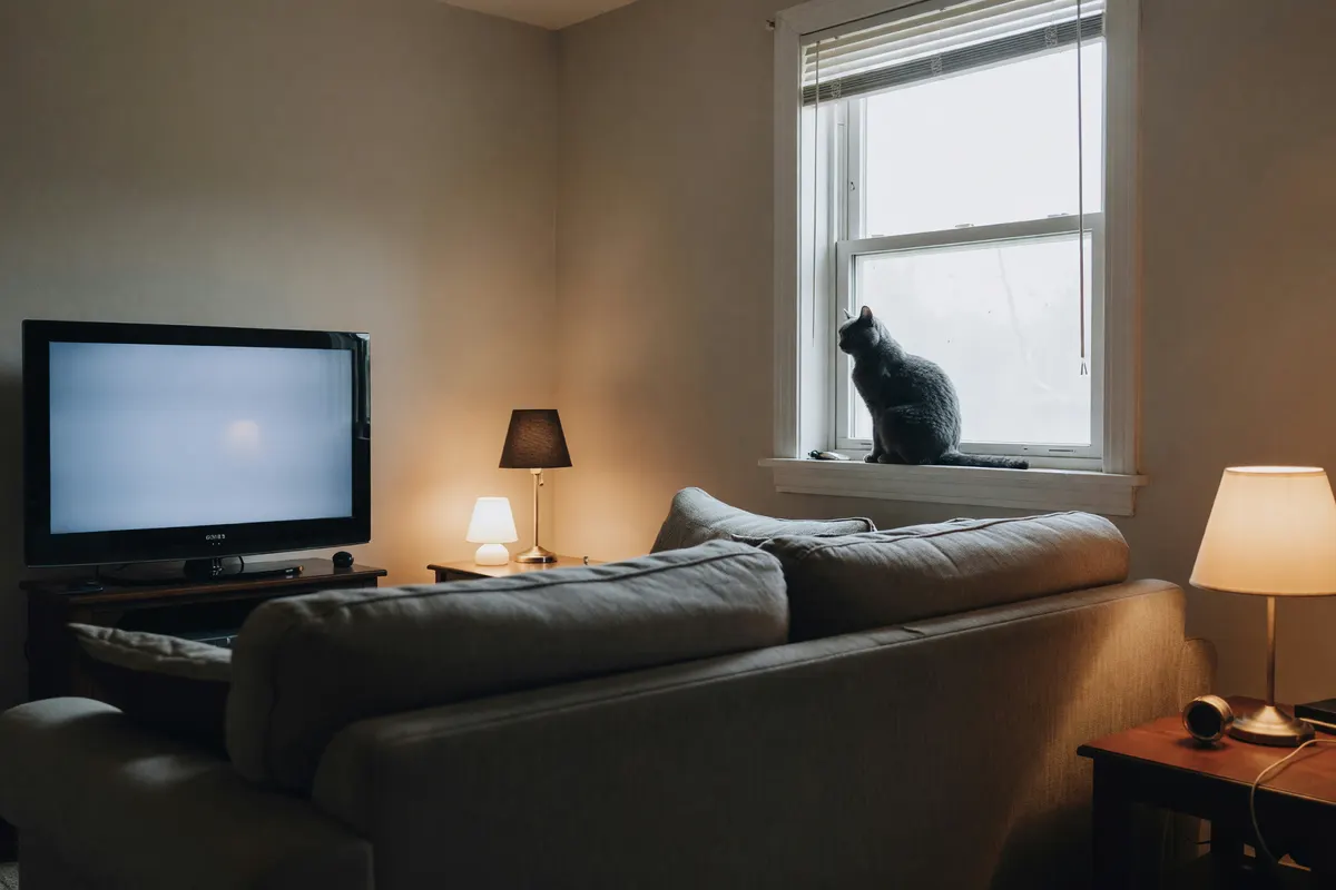 miso keeping watch by the window
