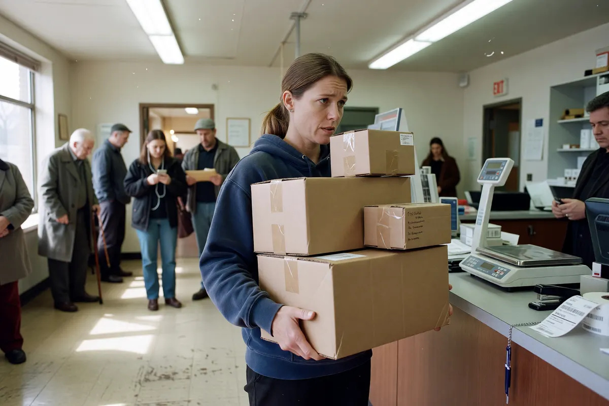 the line at the post office
