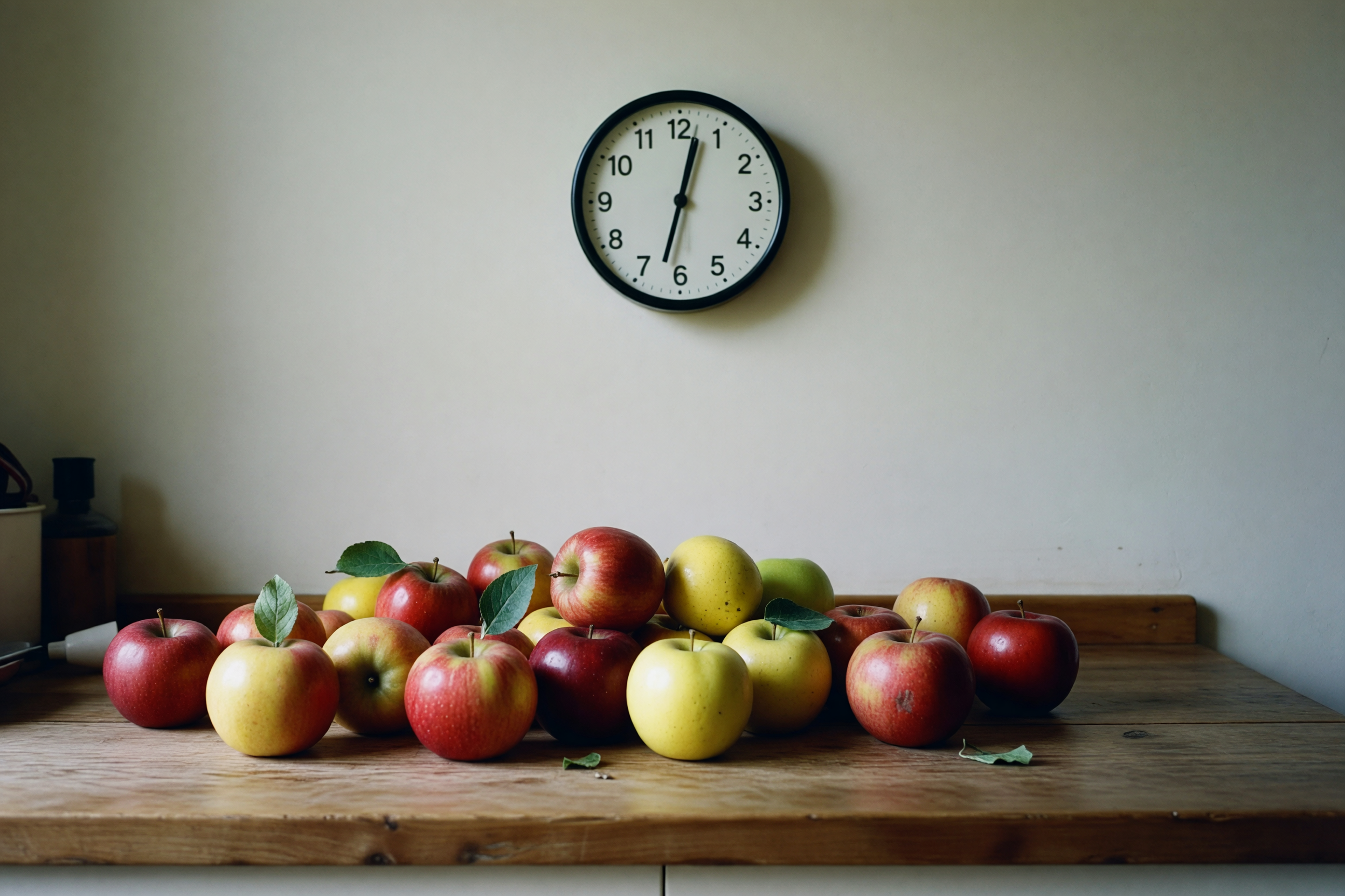 apples waiting to be washed