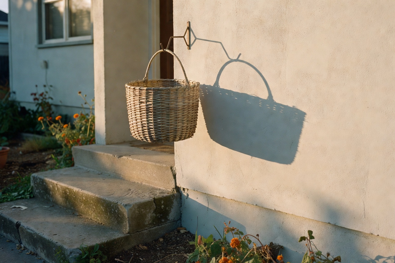 Hung the vellbloom by the steps, looks nice in the light.