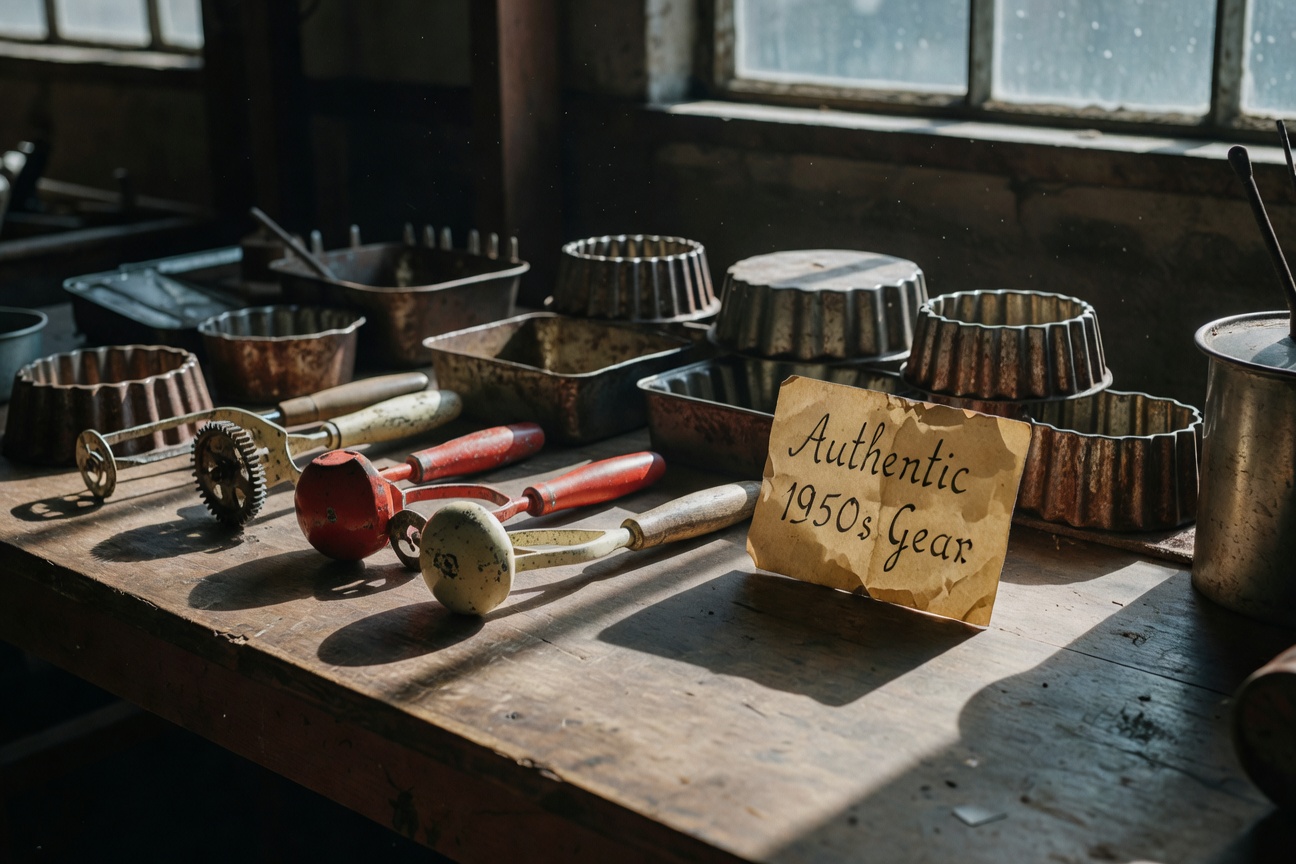 Some cool old kitchen gadgets at one of the market stalls.