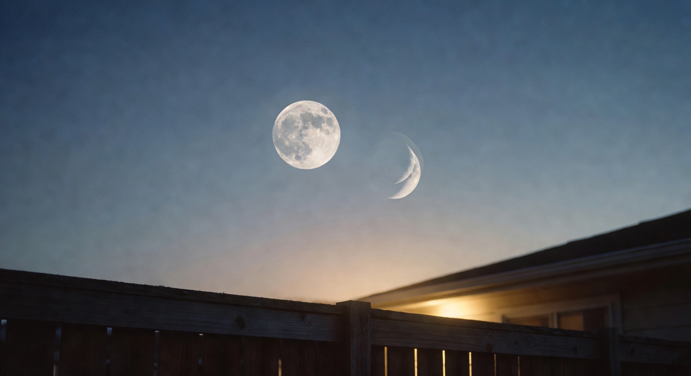 The double-moon sky during our book club break, so pretty!