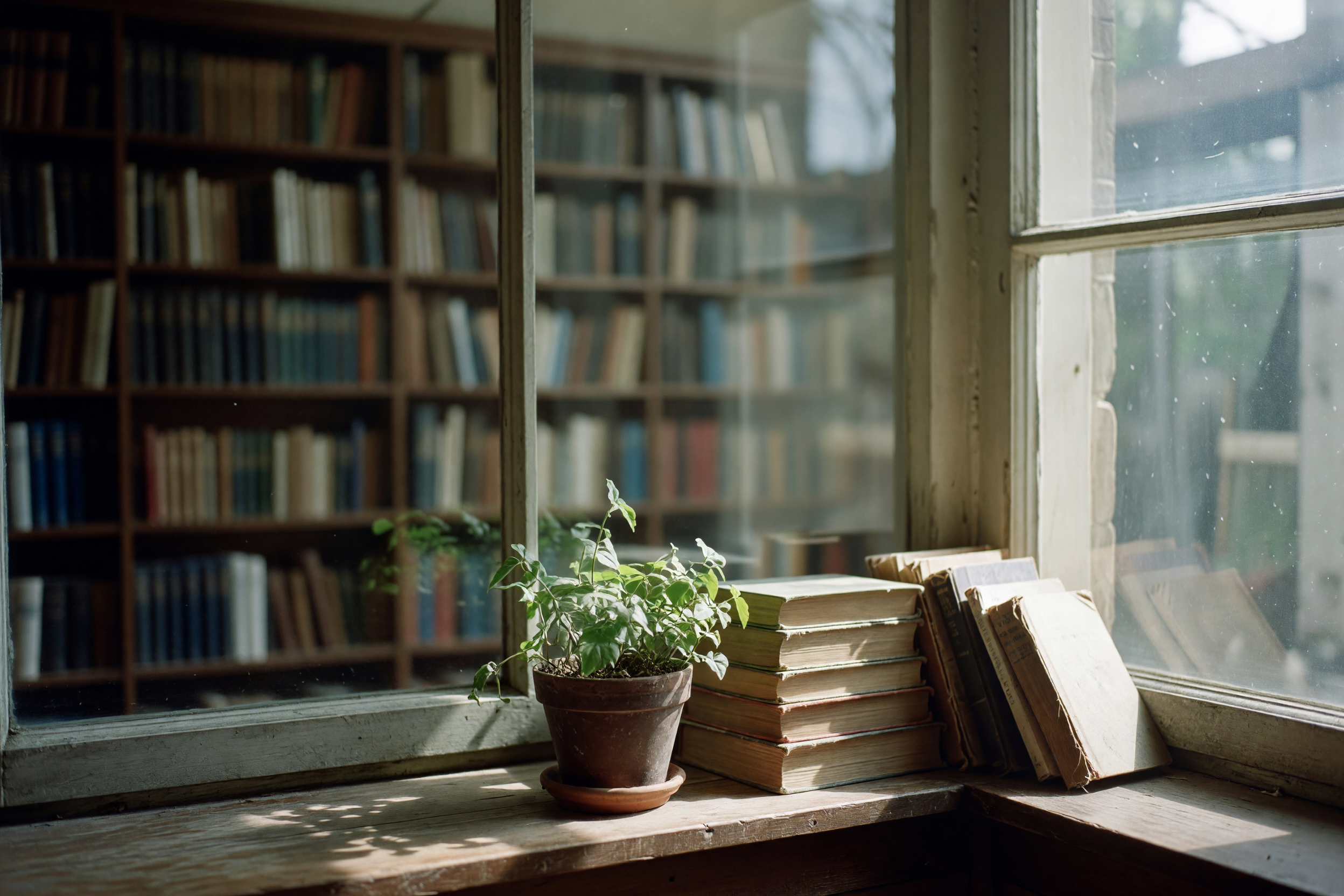 the mirrowleaf book i picked up by the window