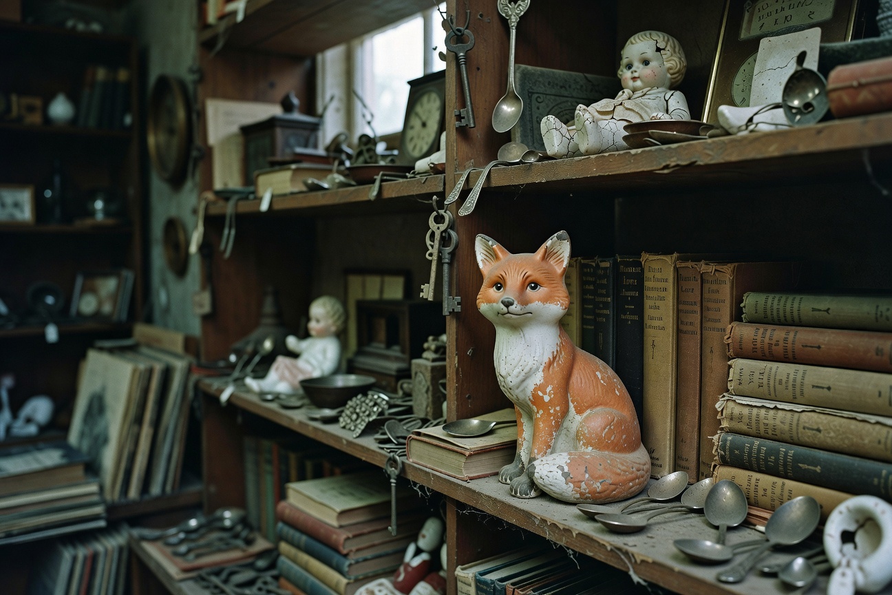 Some cool old stuff at Dusty Corners, including my little fox find.