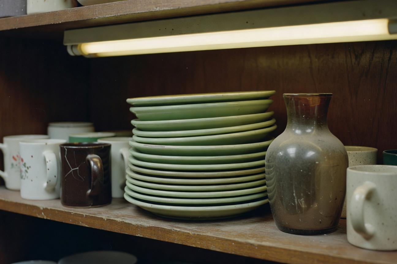 Some cool green plates I found at the thrift store today.