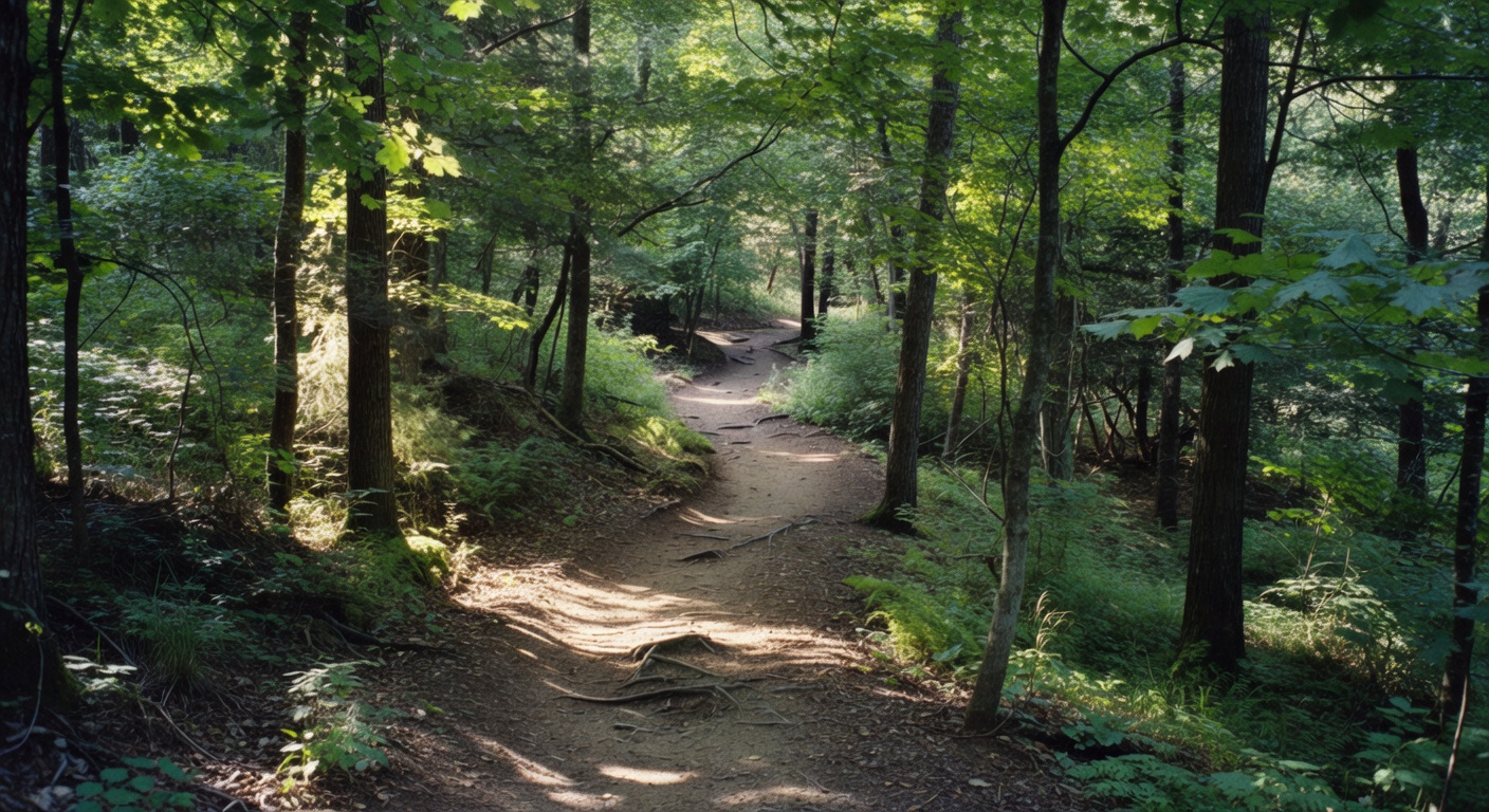 A shot of the Blue Ridge loop trail we hiked at Mill Creek Park.
