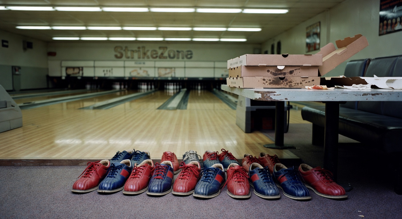 Our ugly bowling shoes ready for action at StrikeZone.