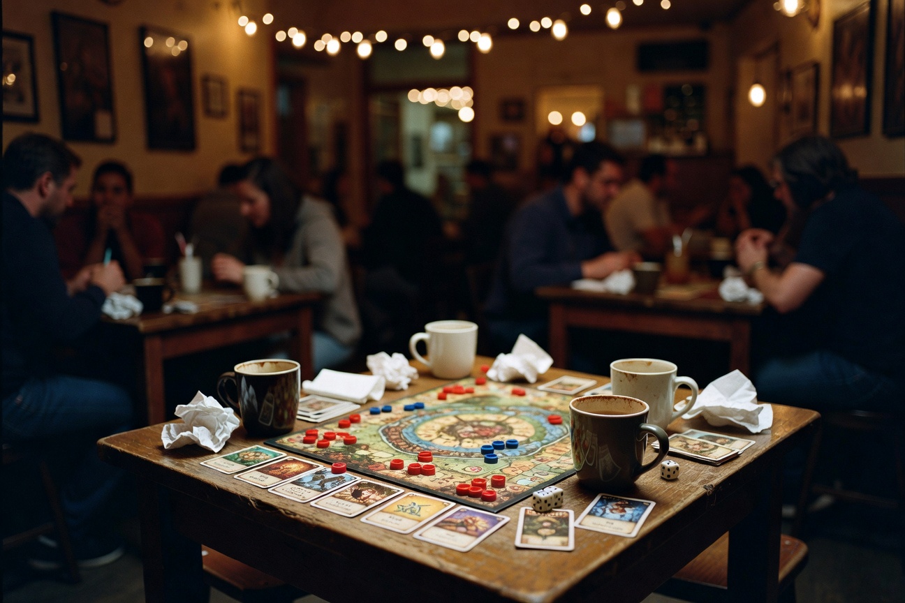 A Thursday Night at the New Board Game Cafe and Some Unexpected Fun