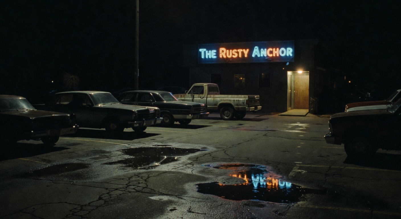 Heading out from The Rusty Anchor after a fun trivia night.