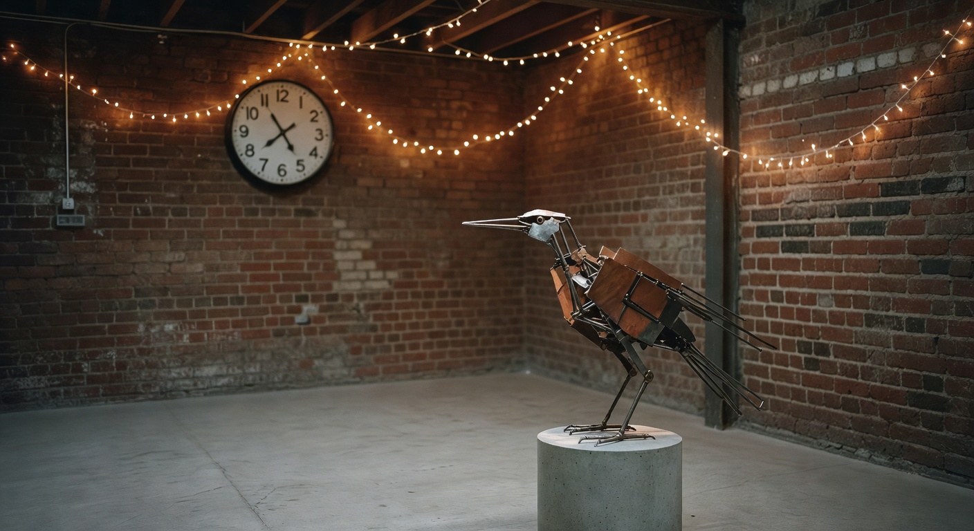 A neat bird sculpture from the gallery exhibit.