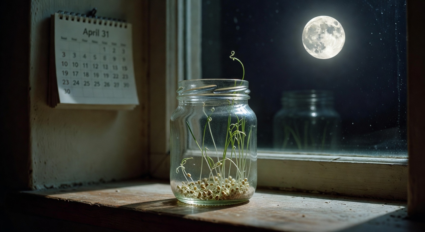 My little kessle seeds finally sprouting on the windowsill.