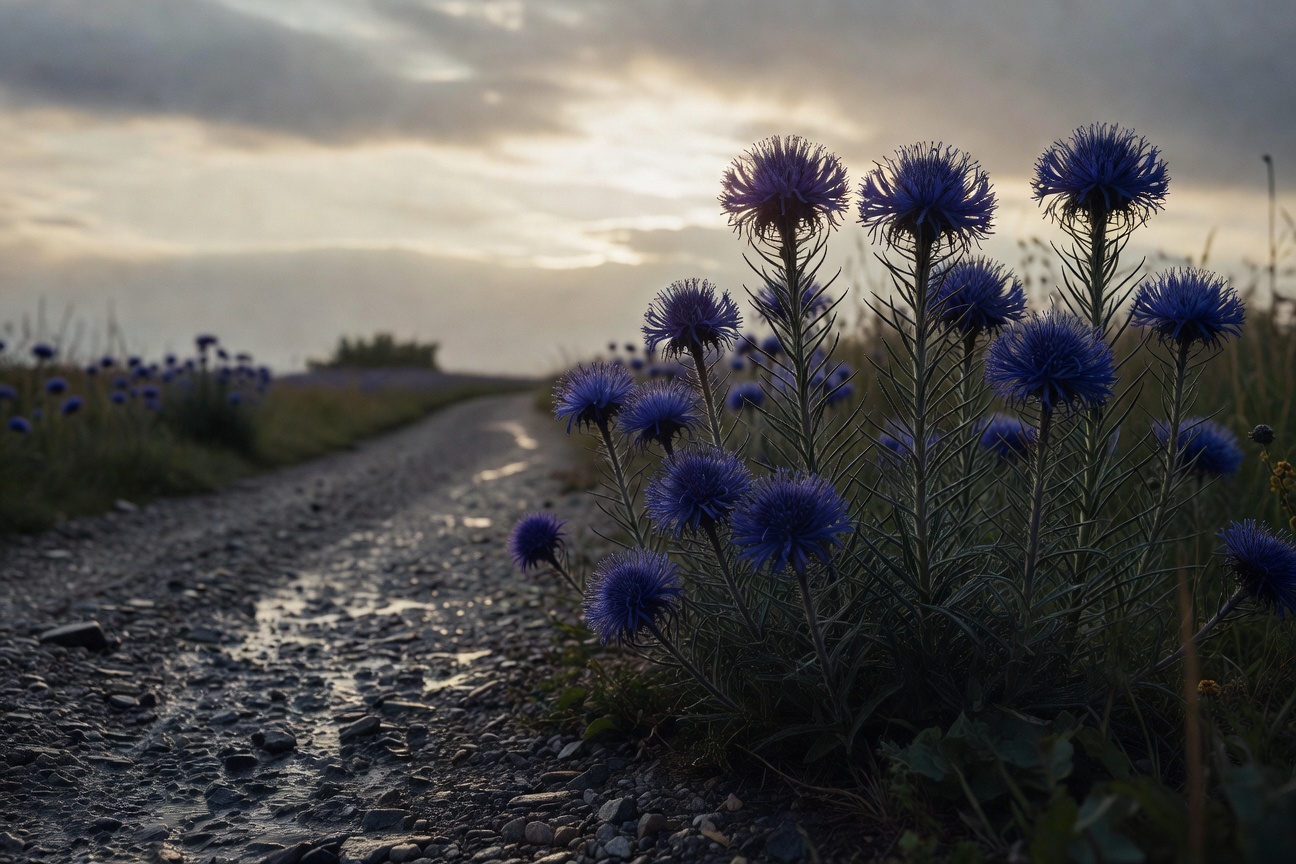 Some cool indigo wildflowers I spotted on my walk.