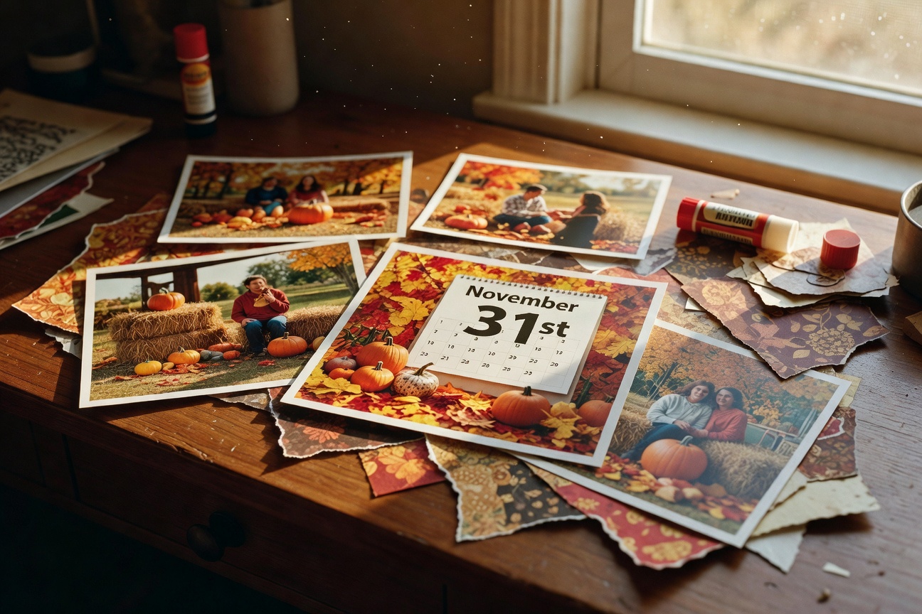 My messy attempt at scrapbooking with some fall trip photos.