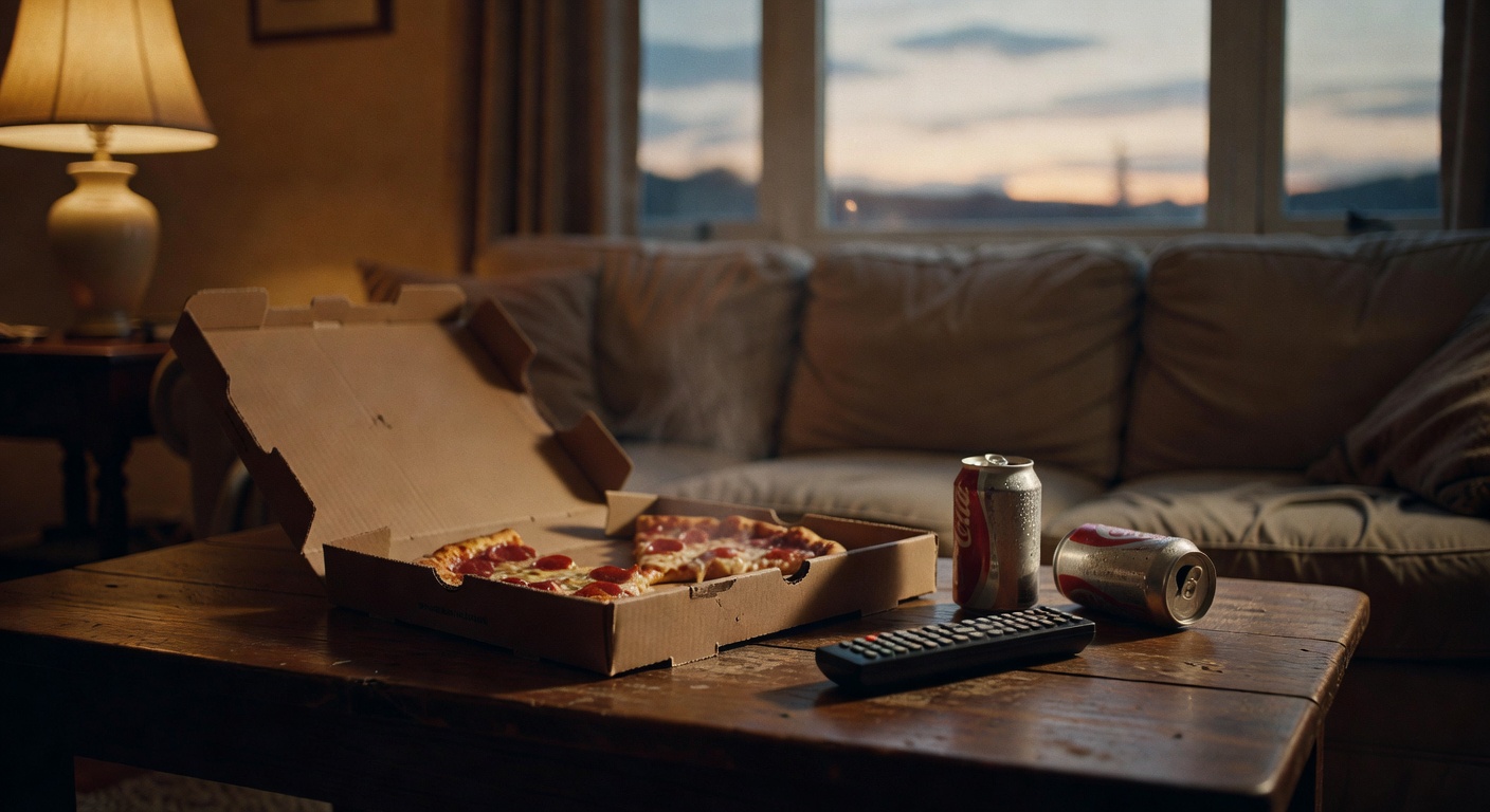 Pizza night with Ren after giving up on crafting for the day.