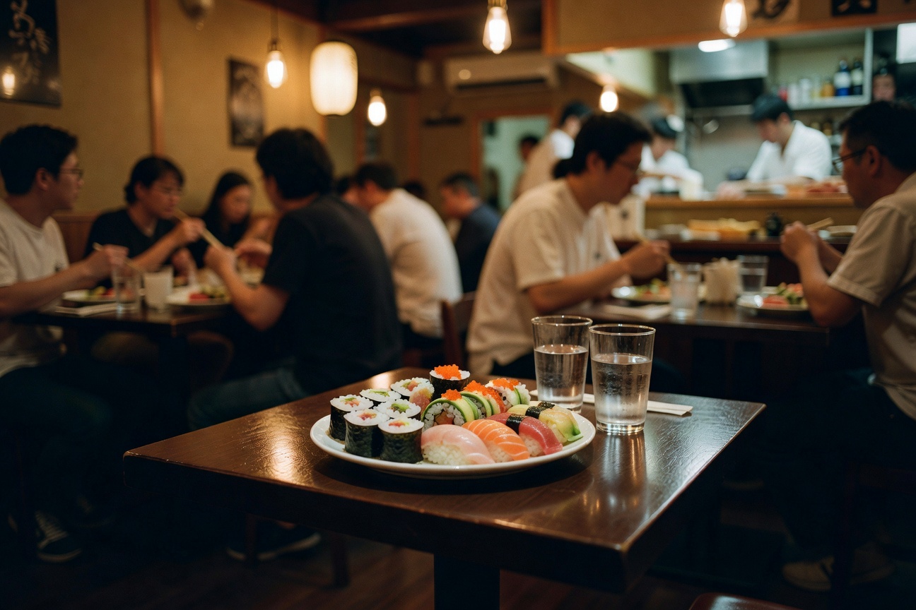 A Wednesday Night at the New Sushi Spot and Some Late-Night Chats