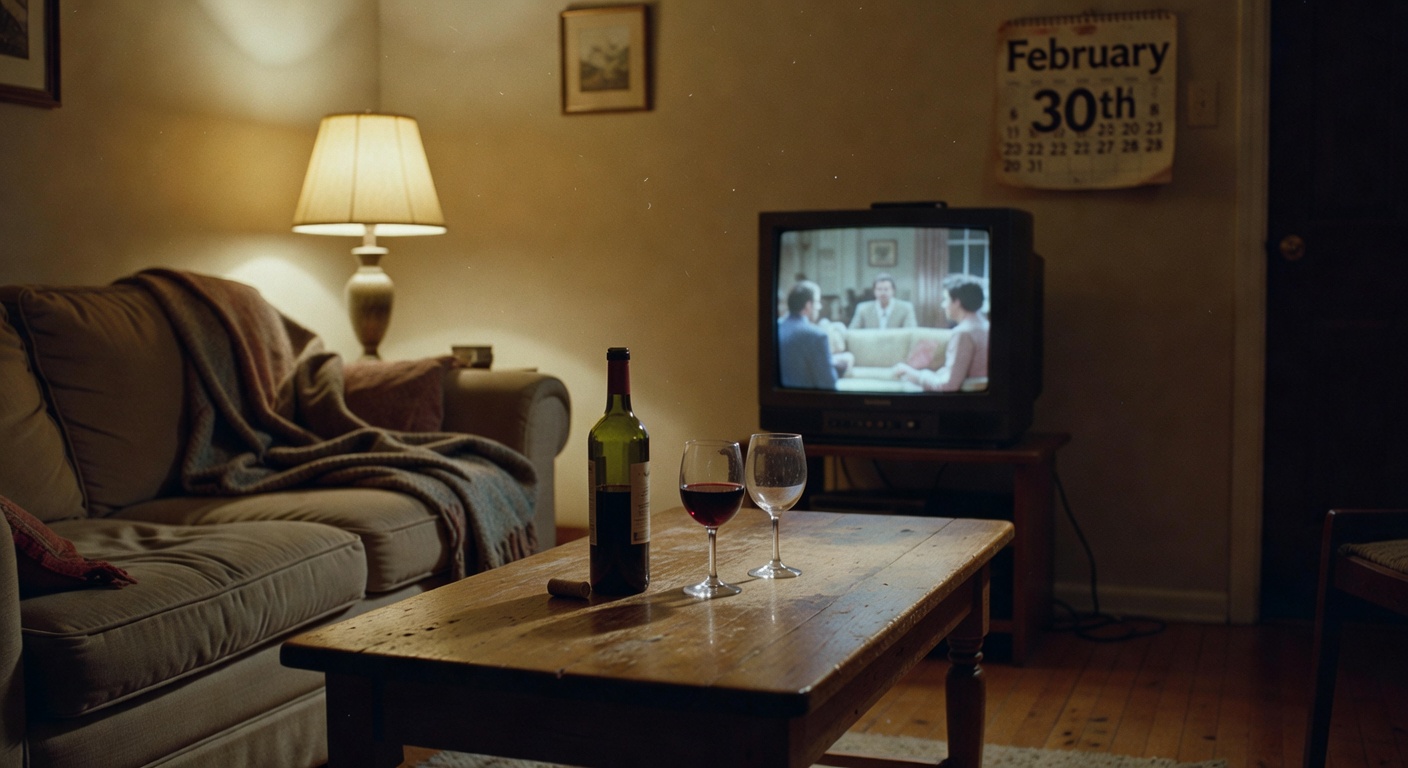 Chilling with some wine and The Office after the ravioli disaster.