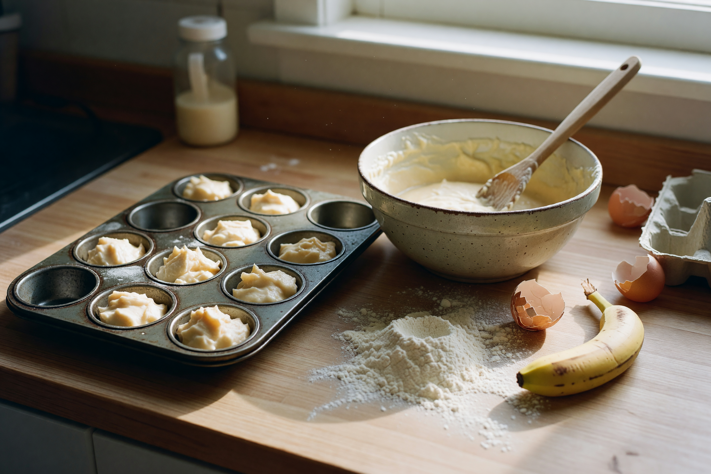 Baking Muffins for the Office and Testing a New Recipe