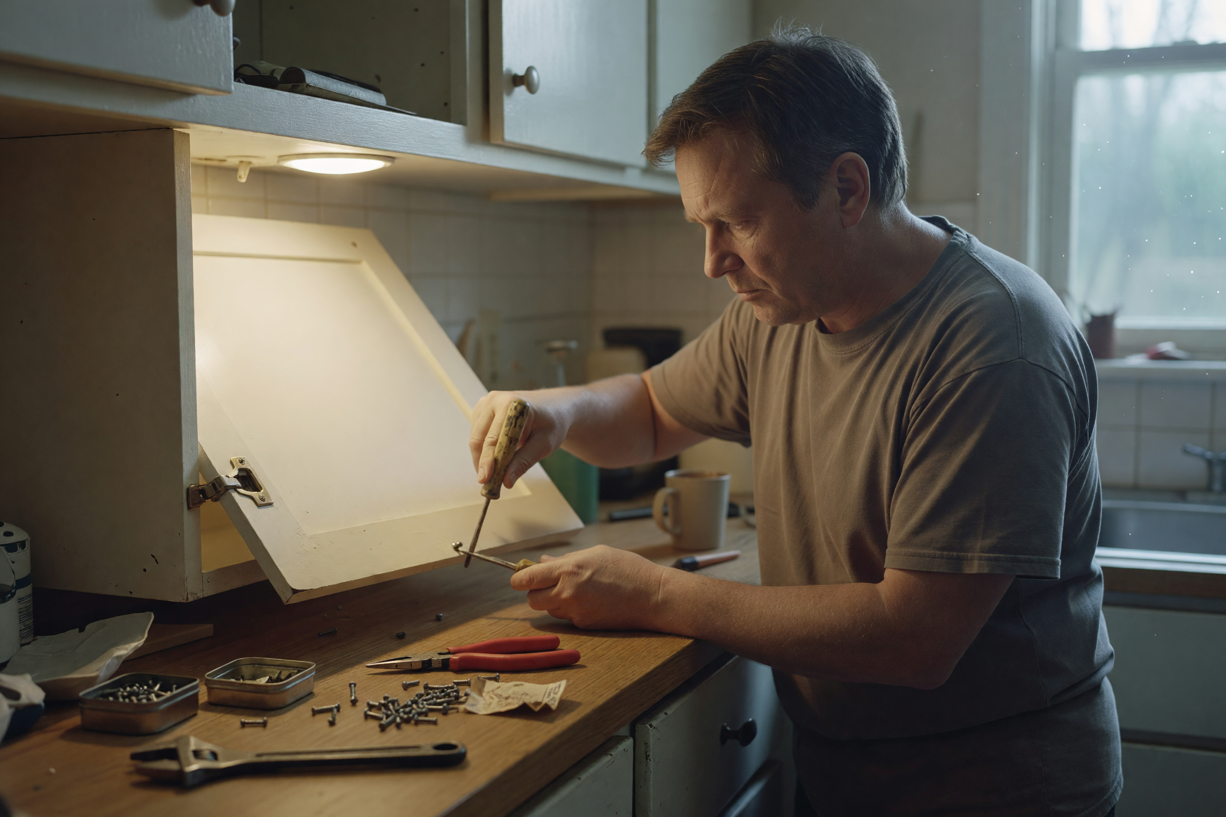 Fixing a Wobbly Cabinet Door